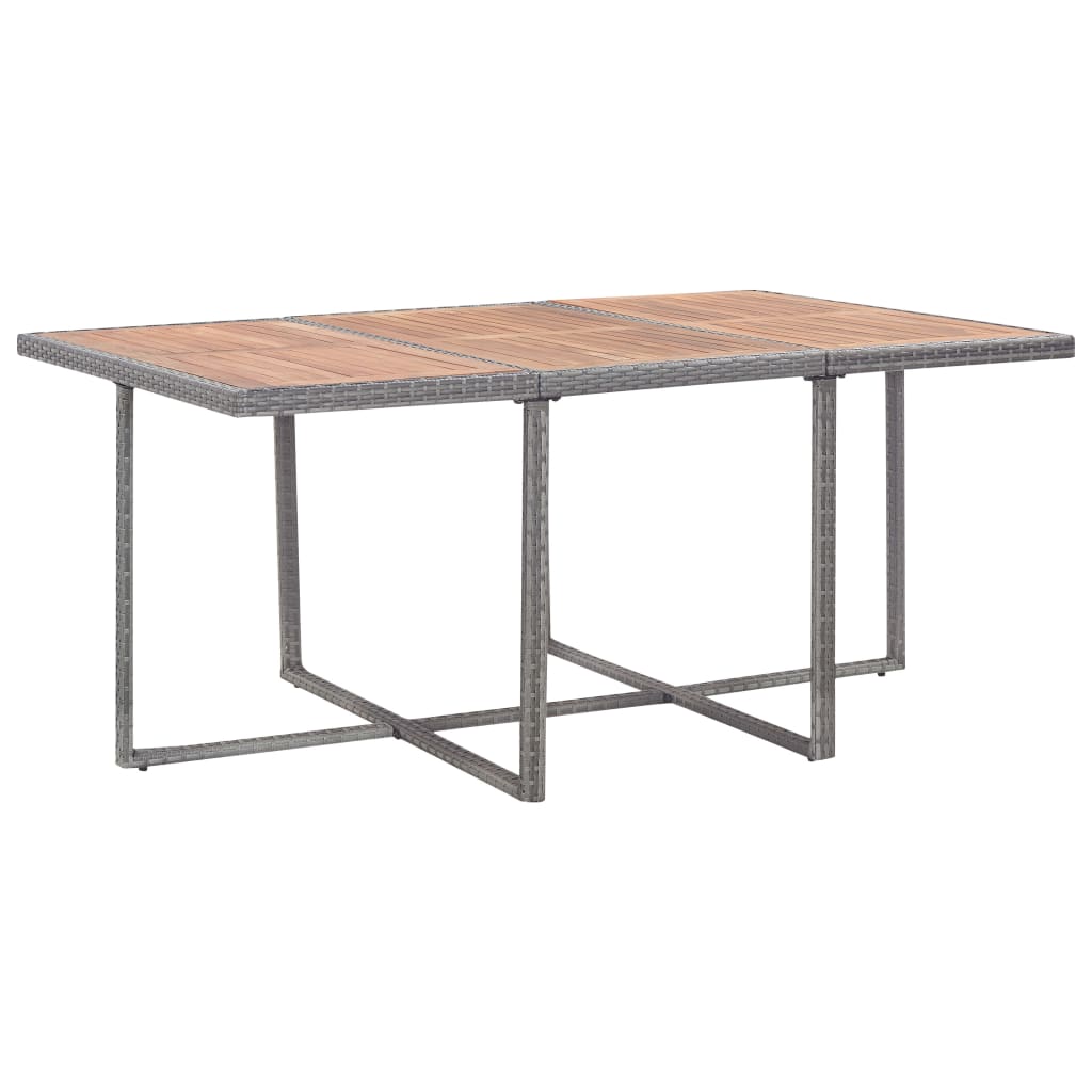 Thumbnail - vidaXL 11-tlg. Garten-Essgruppe mit Auflagen Poly Rattan Grau