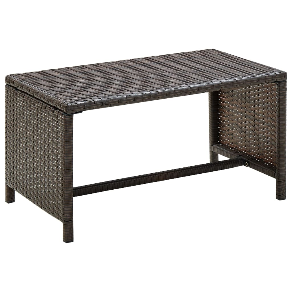 Dark brown deals rattan coffee table