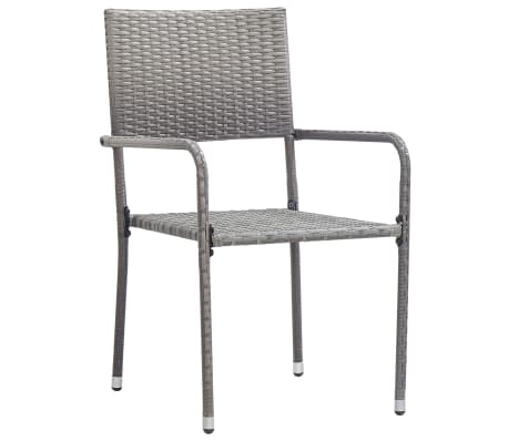 vidaXL Lauko valgomojo komplektas, 5 dalių, antracito, poliratanas