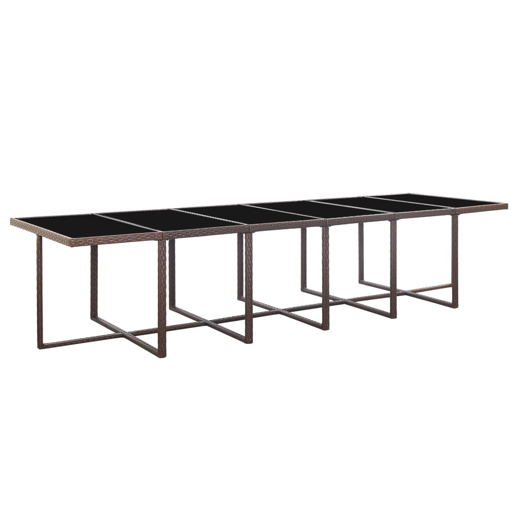 Thumbnail - vidaXL 17-tlg. Garten-Essgruppe mit Auflagen Poly Rattan Braun