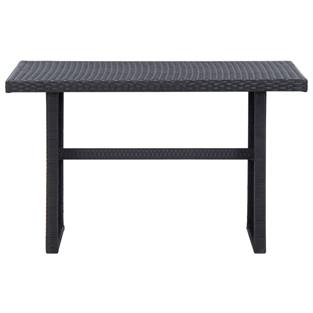 Zahradní stůl černý 110 x 60 x 67 cm polyratan