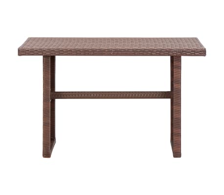 vidaXL Hagebord brun 110x60x67 cm polyrotting