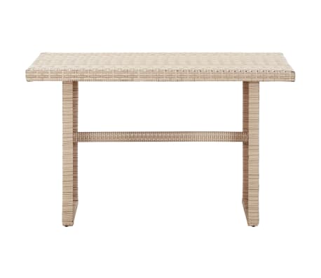 vidaXL Hagebord beige 110x60x67 cm polyrotting