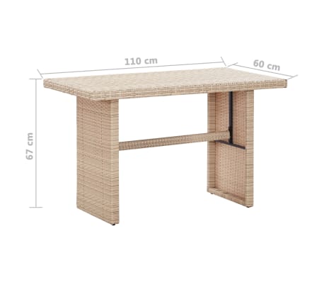 VidaXL Tavolo Da Giardino In Polyrattan Marrone 200x200x74 Cm – Piano In Vetro Temperato, Resistente Alle Intemperie - 6