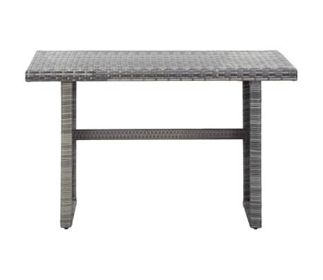 vidaXL Mesa de jardim 110x60x67 cm vime PE antracite