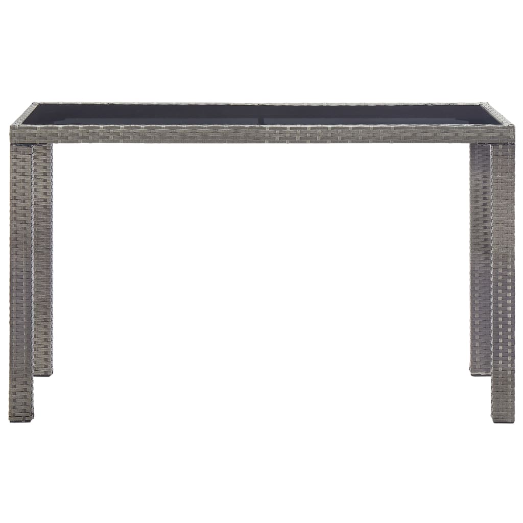 

vidaXL Tuintafel 123x60x74 cm poly rattan antraciet