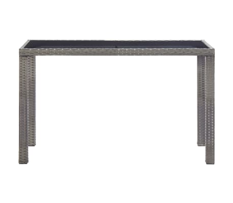vidaXL Τραπέζι Κήπου Ανθρακί 123 x 60 x 74 εκ. από Συνθετικό Ρατάν