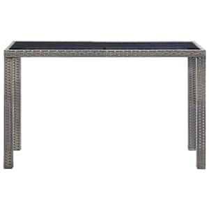 vidaXL Τραπέζι Κήπου Ανθρακί 123 x 60 x 74 εκ. από Συνθετικό Ρατάν