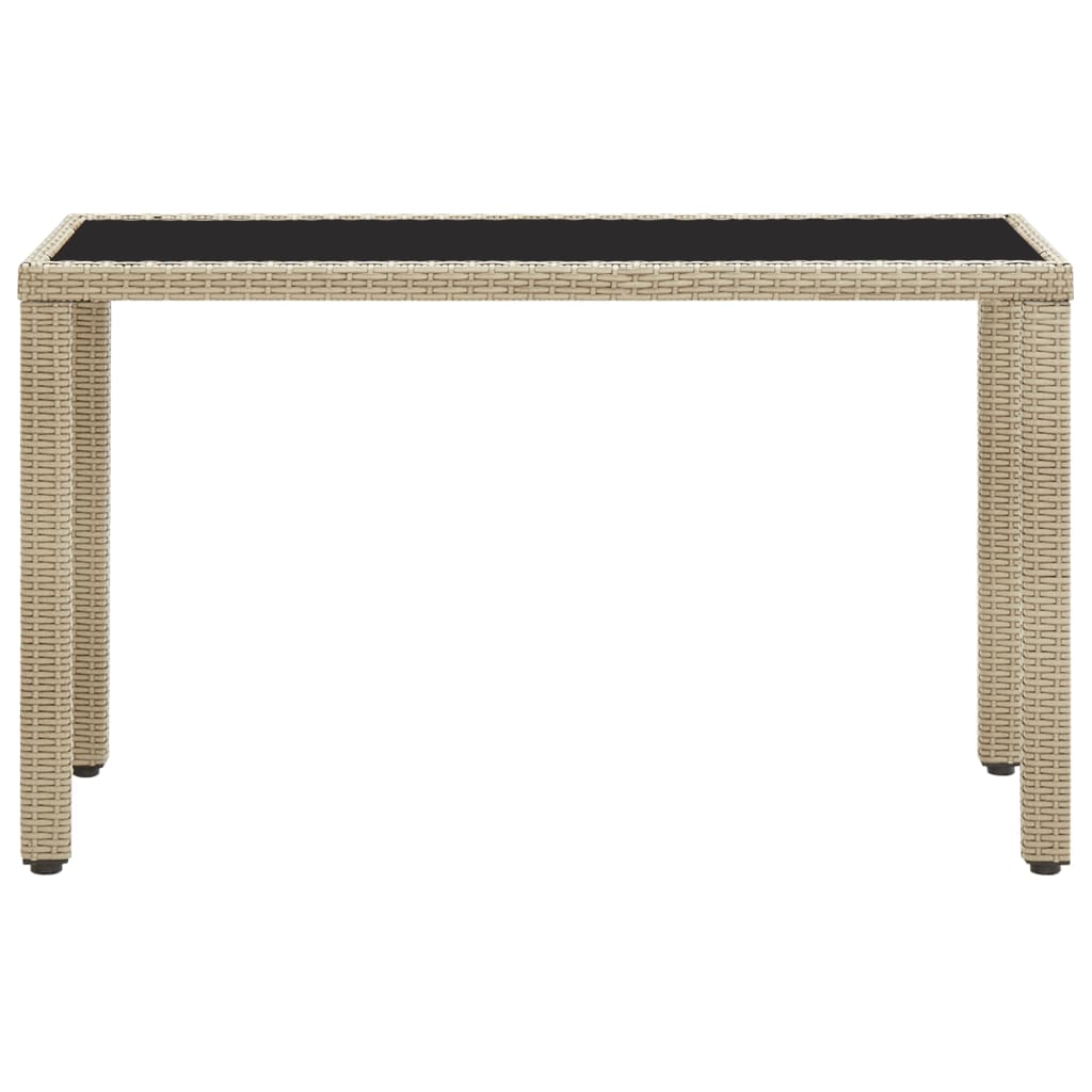 

vidaXL Tuintafel 123x60x74 cm poly rattan beige