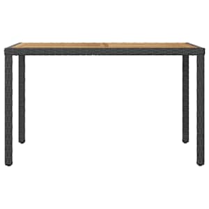Zahradní stůl černo-hnědý 123 x 60 x 74 cm masivní akácie - obrázek 2