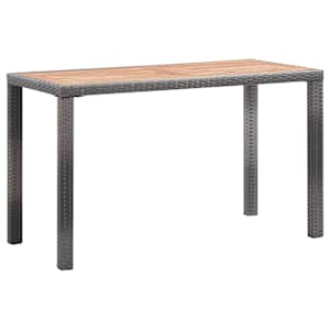 vidaXL aialaud antratsiithall ja pruun 123 x 60 x 74 cm, akaatsiapuit