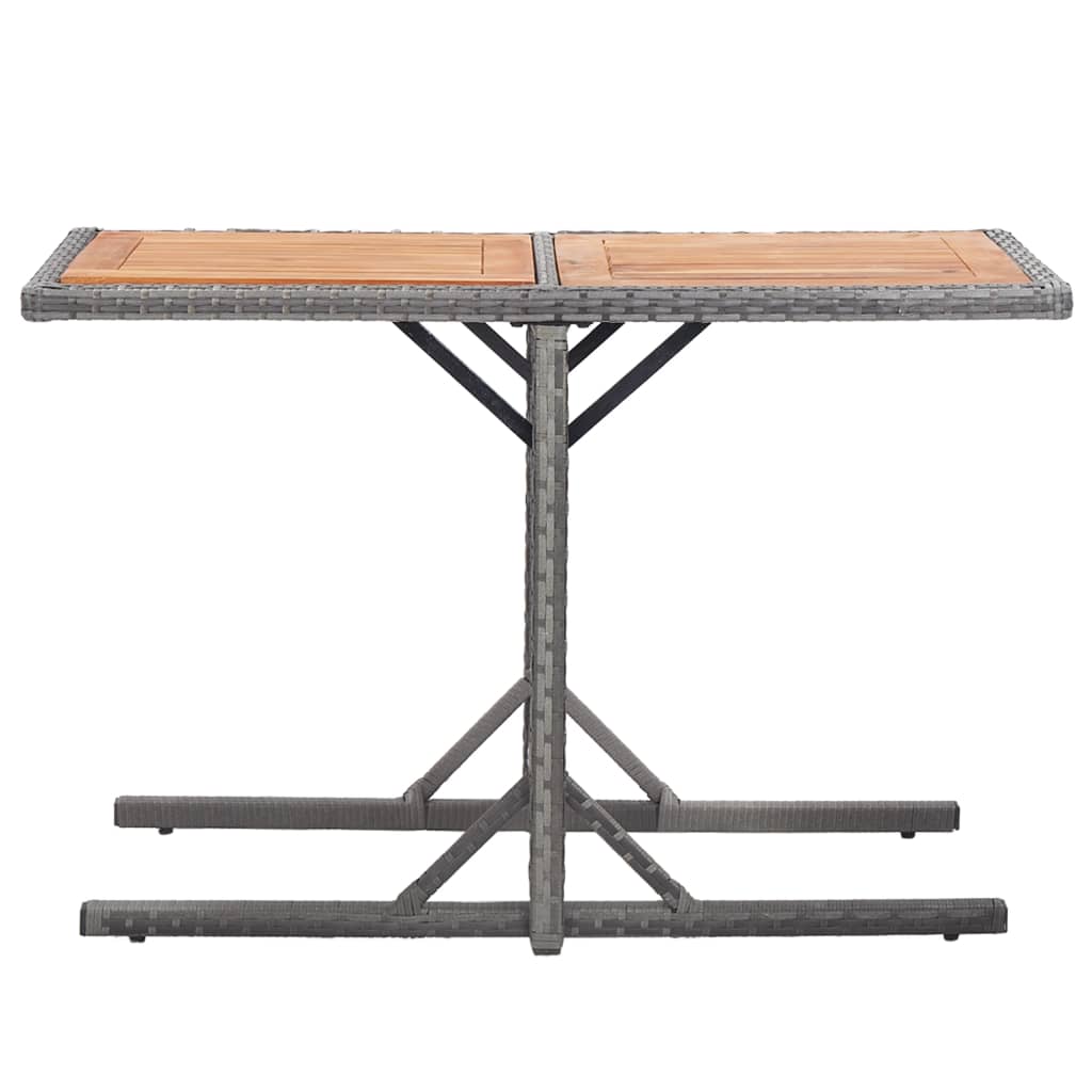 

vidaXL Tuintafel poly rattan en massief acaciahout antraciet