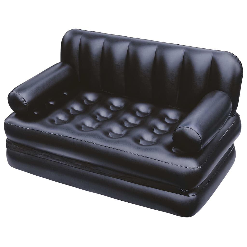 Bestway Dmuchana sofa dwuosobowa 5-w-1, czarna, 188x152x64 cm