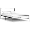 vidaXL voodiraam, must, metall, 120 x 200 cm