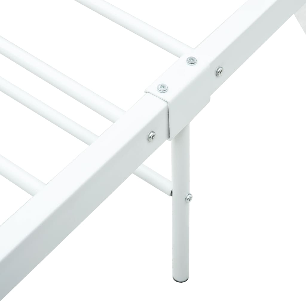 Alternativ bild 4 för VidaXl Sängram Vit Metall Huvudända 90X200 Cm
