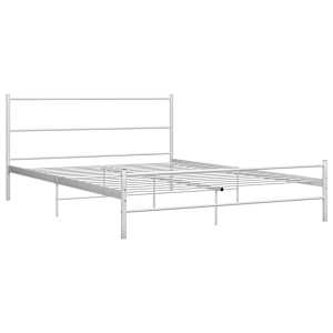 vidaXL Bedframe metaal wit 120x200 cm