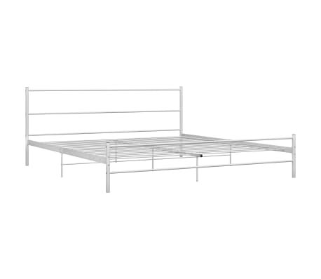 vidaXL Bedframe metaal wit 180x200 cm