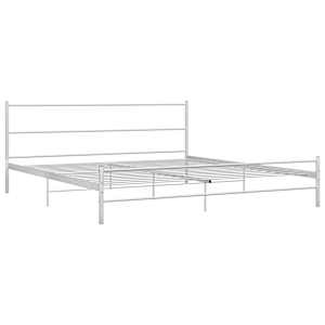 vidaXL Bedframe metaal wit 180x200 cm