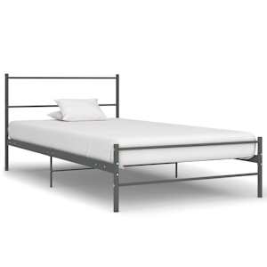 vidaXL voodiraam hall metallist 90 x 200 cm