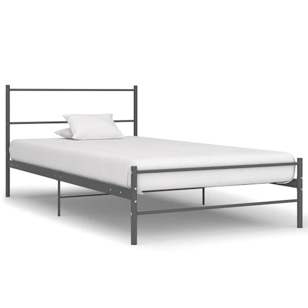 vidaXL voodiraam hall metallist 90 x 200 cm