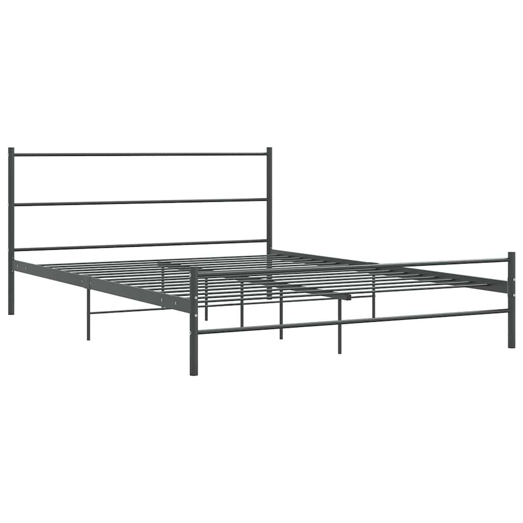 

vidaXL Bedframe metaal grijs 140x200 cm