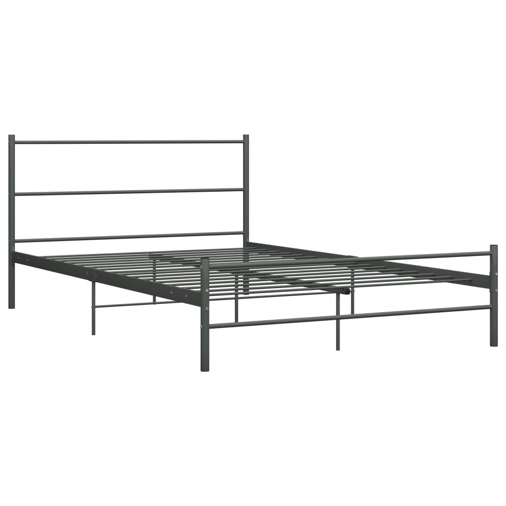 

vidaXL Bedframe metaal grijs 160x200 cm