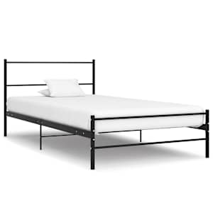 vidaXL voodiraam must metallist 90 x 200 cm