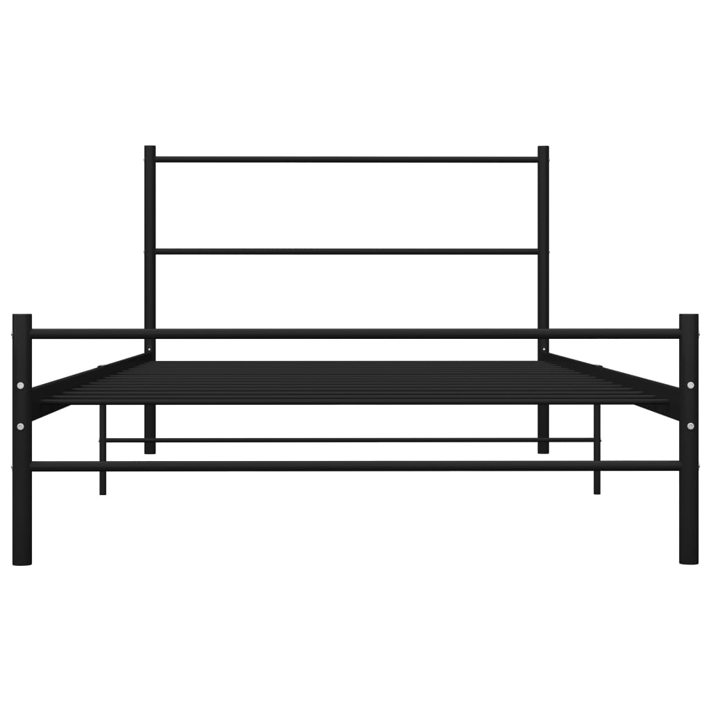 Thumbnail - vidaXL Bettgestell Schwarz Metall 90×200 cm