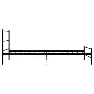 Rám postele černý kovový 90 x 200 cm - obrázek 4