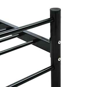 Rám postele s čelem bez matrace černý kovový 140x200 cm - obrázek 5