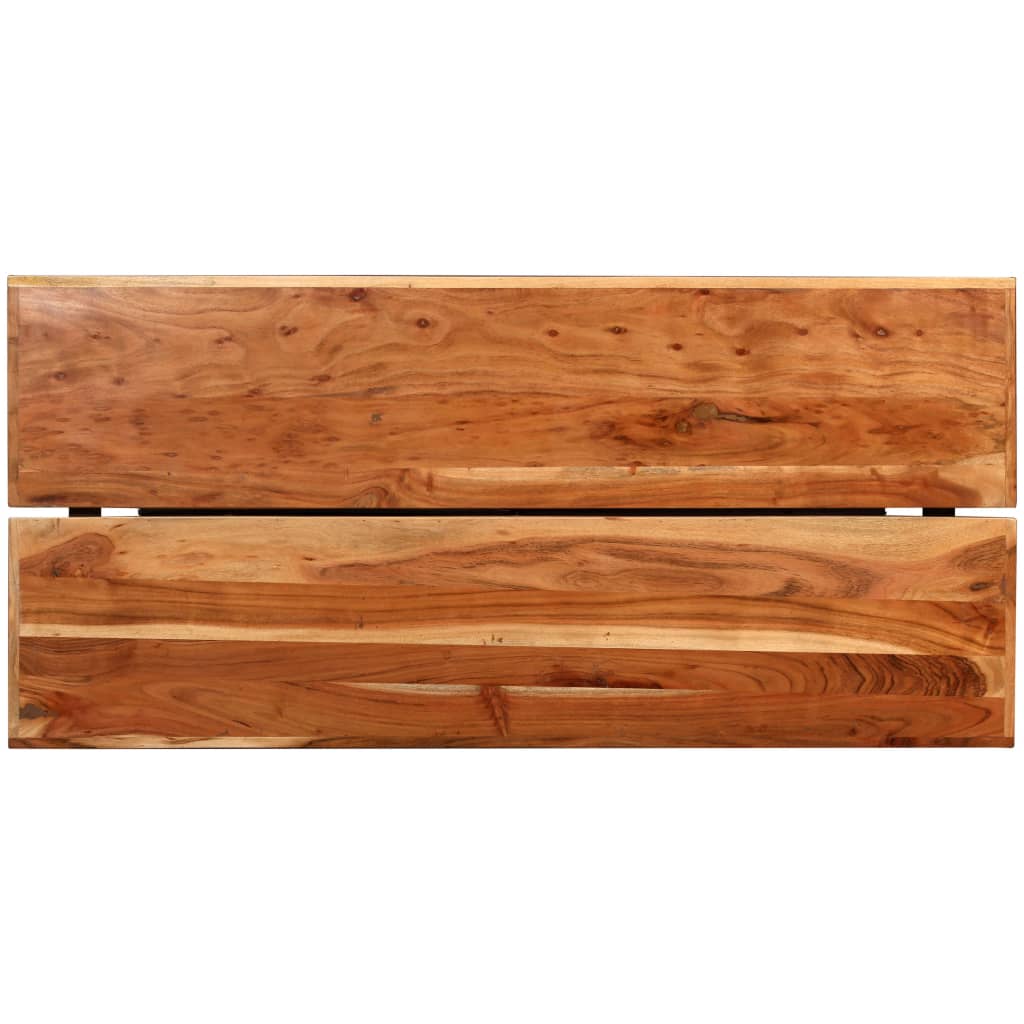 5dílný barový set masivní sheeshamové dřevo a pravá kůže