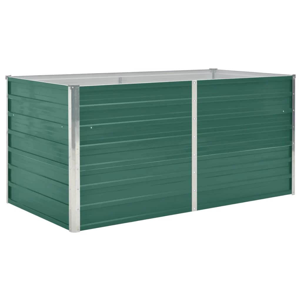 vidaXL Vyvýšený zahradní truhlík 160x80x77 cm pozinkovaná ocel zelený