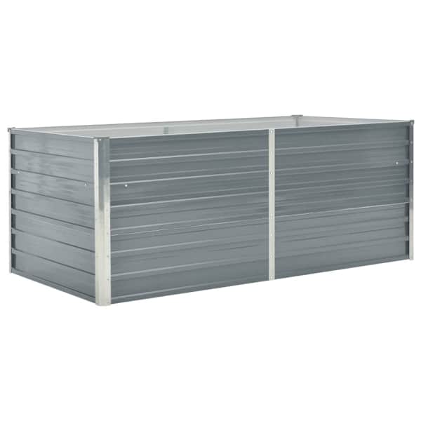 vidaXL k&otilde;rge peenrakast 160 x 80 x 45 cm, tsingitud teras, hall