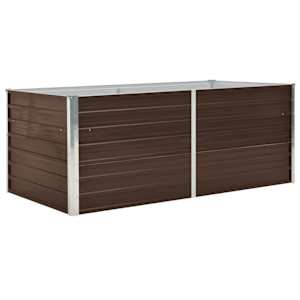 vidaXL k&otilde;rge peenrakast 160x80x45 cm, tsingitud teras, pruun