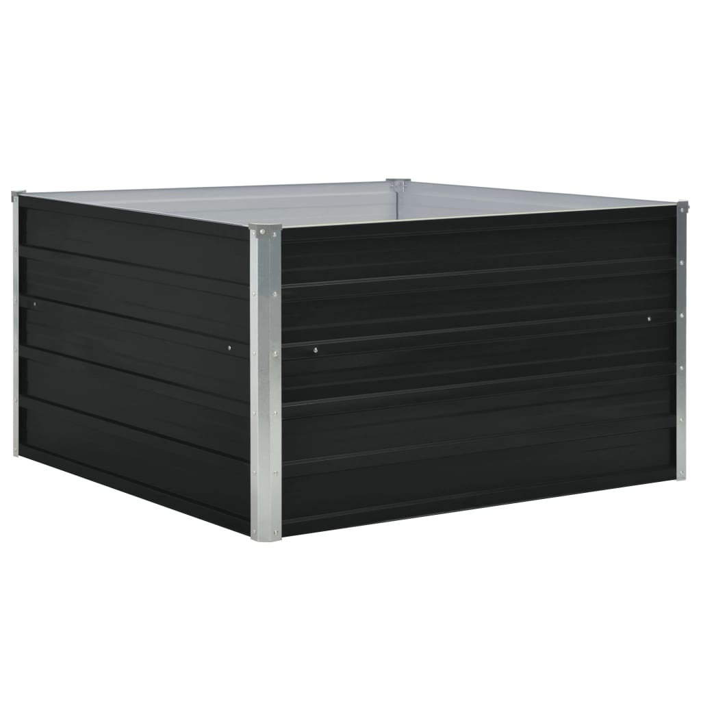 

vidaXL Plantenbak verhoogd 100x100x45cm gegalvaniseerd staal antraciet