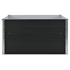 Vyvýšený záhon 100 x 100 x 45 cm pozinkovaná ocel antracitový - obrázek 3