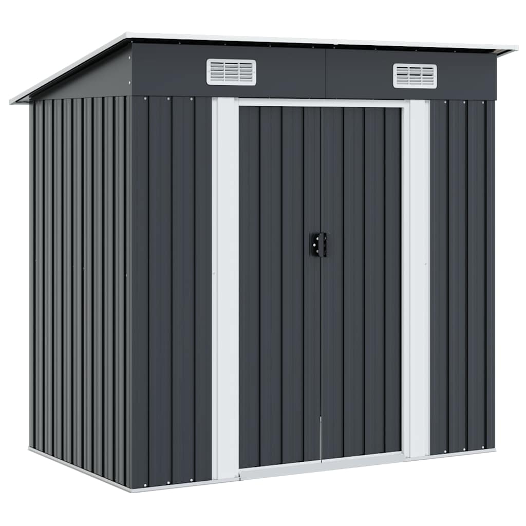 vidaXL Zahradní domek antracitový ocel