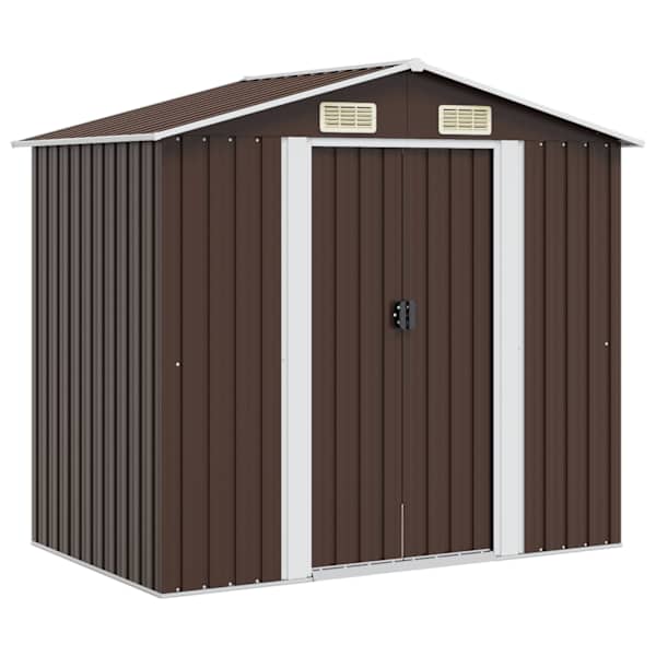vidaXL aiakuur pruun, 204 x 132 x 186 cm, teras