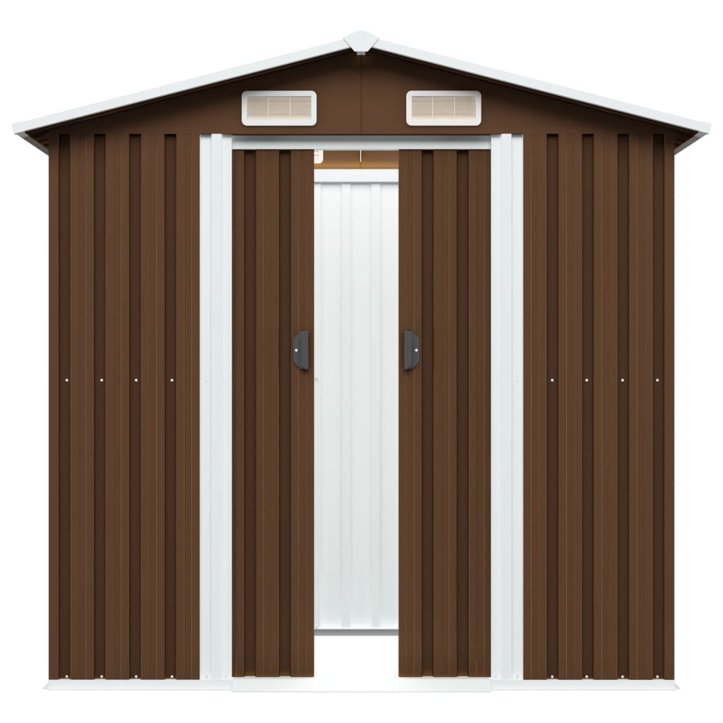 Thumbnail - vidaXL Geräteschuppen Braun 204x132x186 cm Stahl