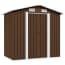  vidaXL barna acél kerti fészer 204 x 132 x 186 cm termék 2. képe