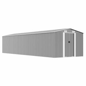 vidaXL aiakuur, hall, 257 x 779 x 181 cm, tsingitud teras