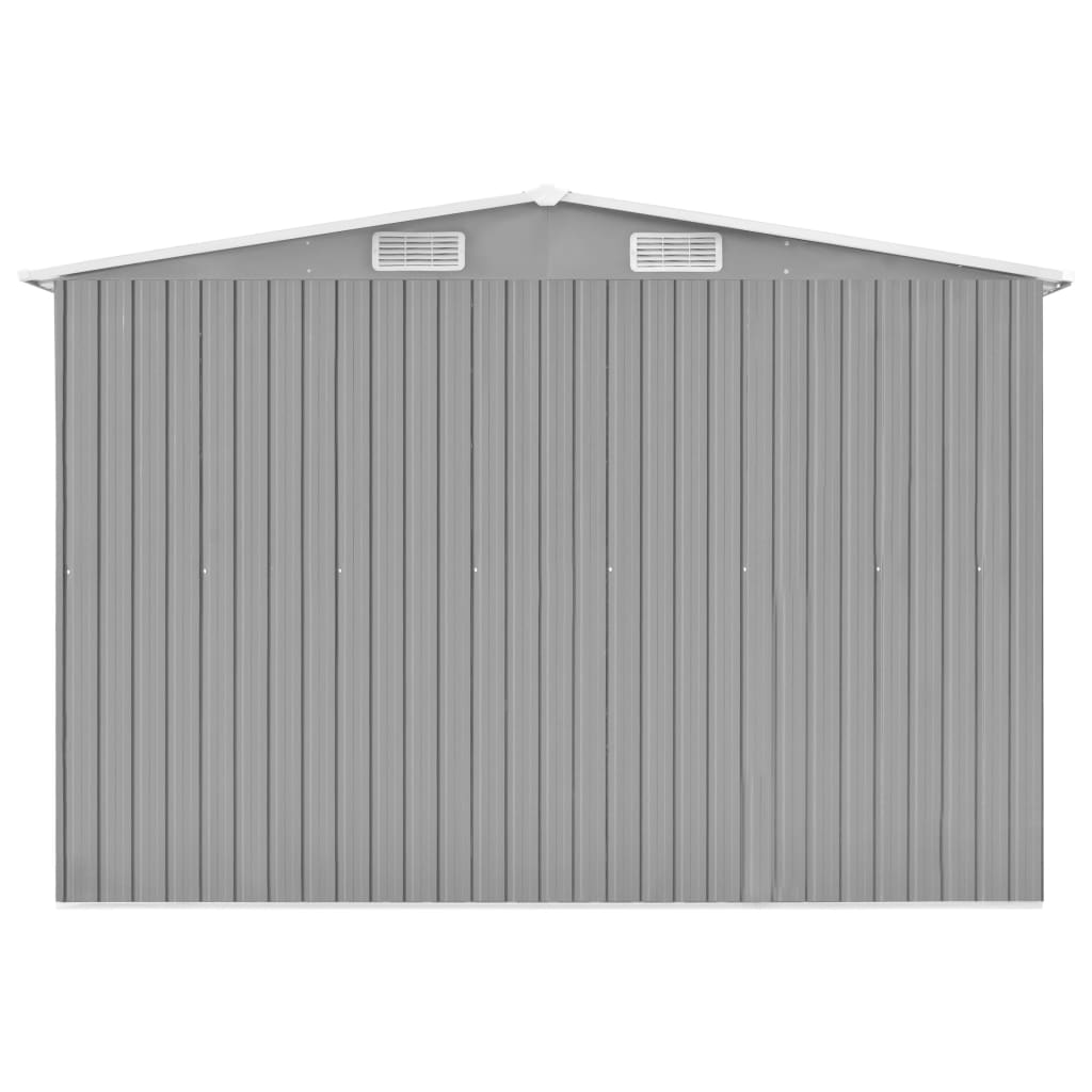 vidaXL Garden Shed Gray 101.2"x306.7"x71.3" Galvanized steel