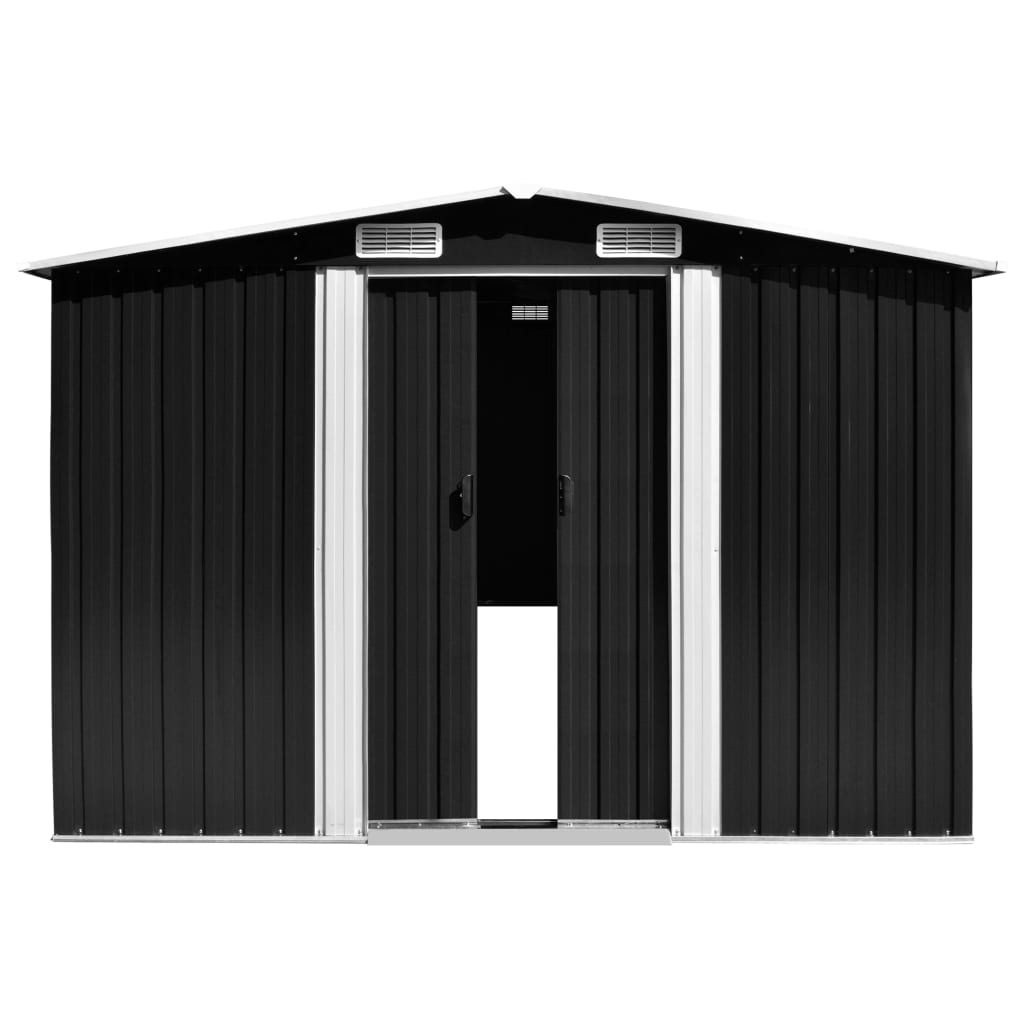 vidaXL Garden Shed Anthracite 101.2"x306.7"x71.3" Galvanized steel