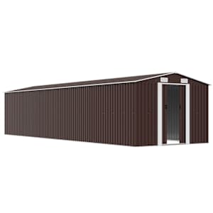 Zahradní domek hnědý 257 x 779 x 181 cm pozinkovaná ocel - obrázek 4