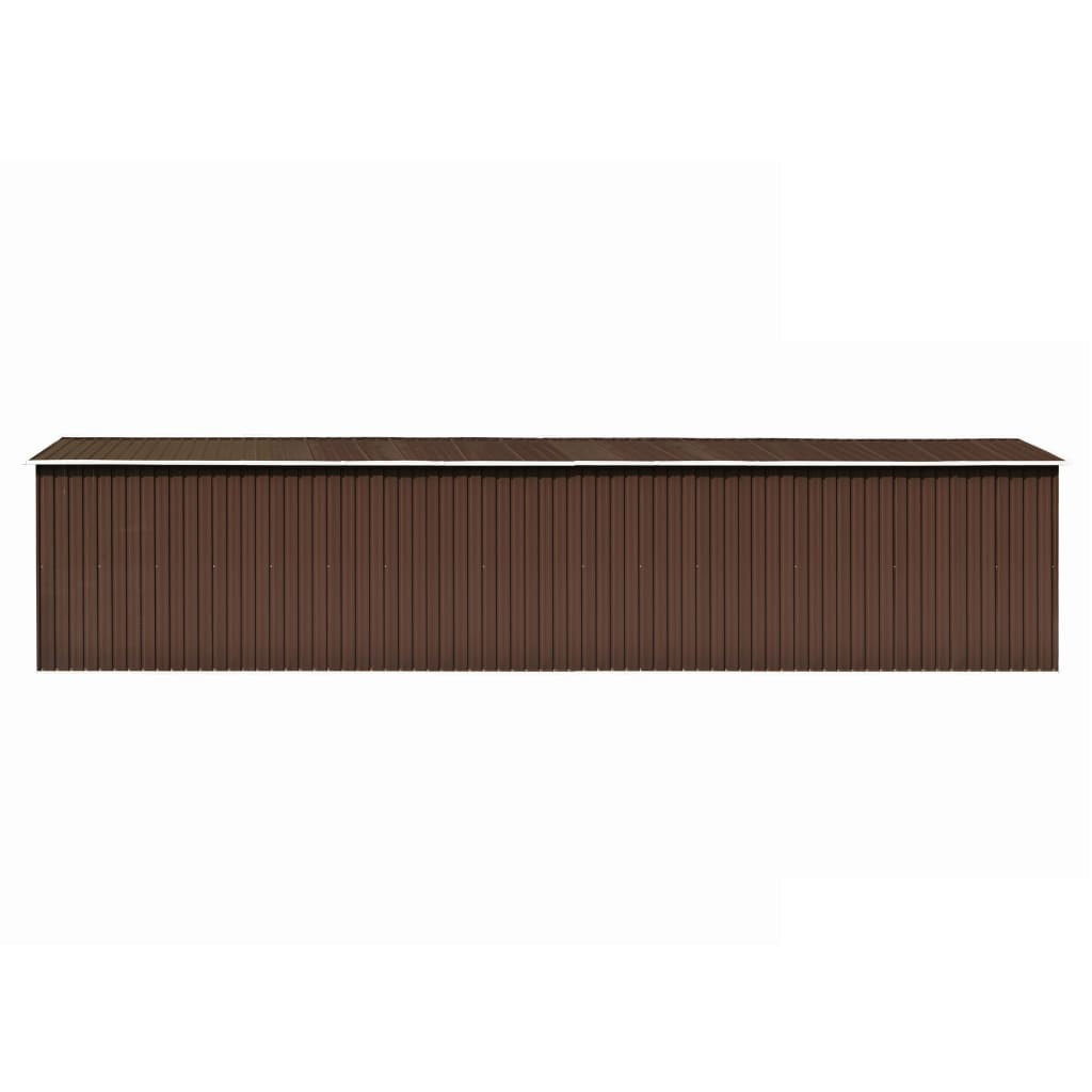 vidaXL Tuinschuur 257x990x181 cm gegalvaniseerd staal bruin afbeelding