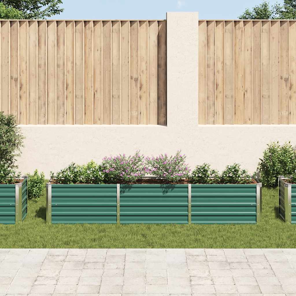 vidaXL Plantenbak verhoogd 240x40x45 cm gegalvaniseerd staal groen afbeelding