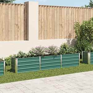 Visoka greda pocinkano jeklo 240x40x45 cm zelena