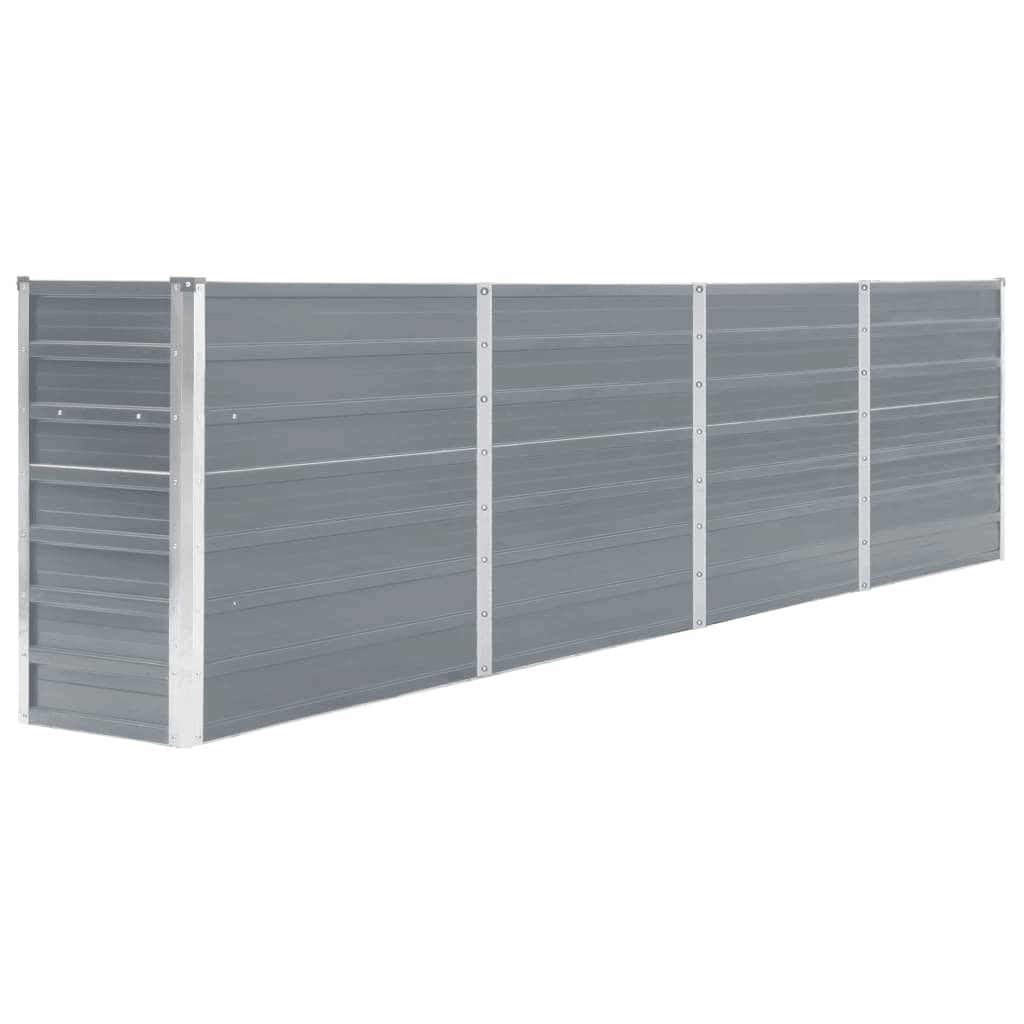 vida XL Hochbeet 320 x 40 x 77 cm Verzinkter Stahl Grau