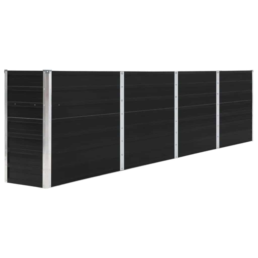 

vidaXL Raised Garden Bed 126"x15.7"x30.3" Galvanised Steel Anthracite