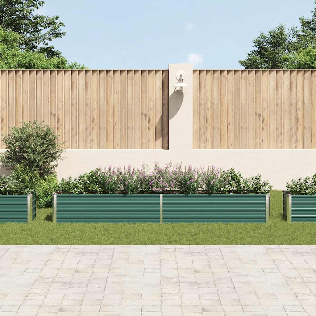 

vidaXL Plantenbak verhoogd 320x40x45 cm gegalvaniseerd staal groen